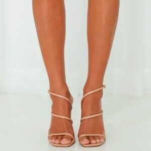 NEW Billini Yoana Faux Snakeskin Strappy Sandals Size 7 Nude